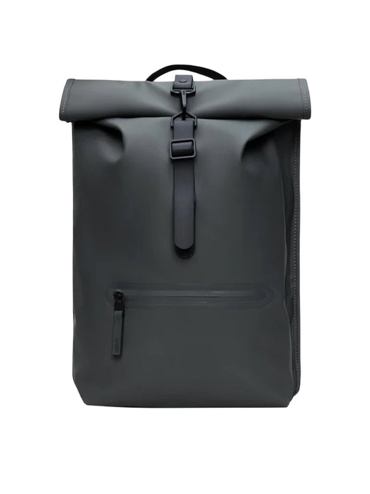 Rains Zaino Unisex Rolltop Rucksack W3 Grigio Scuro