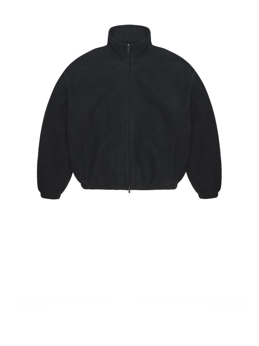 Rains Bomber Unisex Fleece Zip Jacket Nero