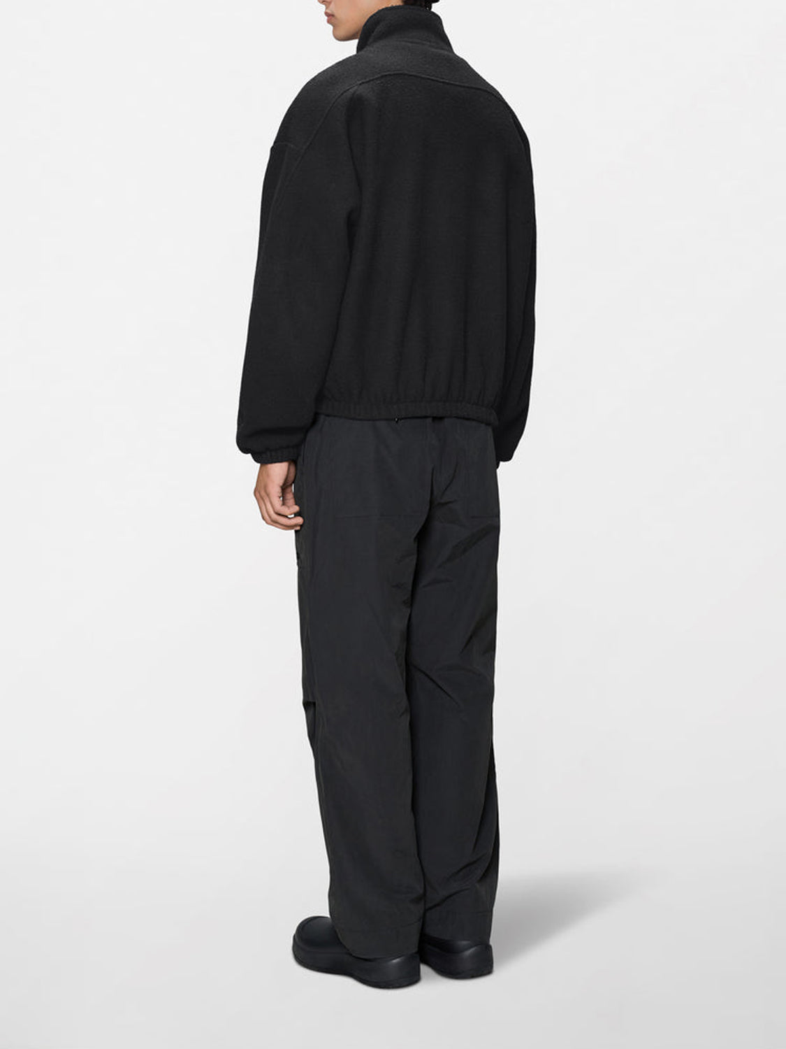 Rains Bomber Unisex Fleece Zip Jacket Nero