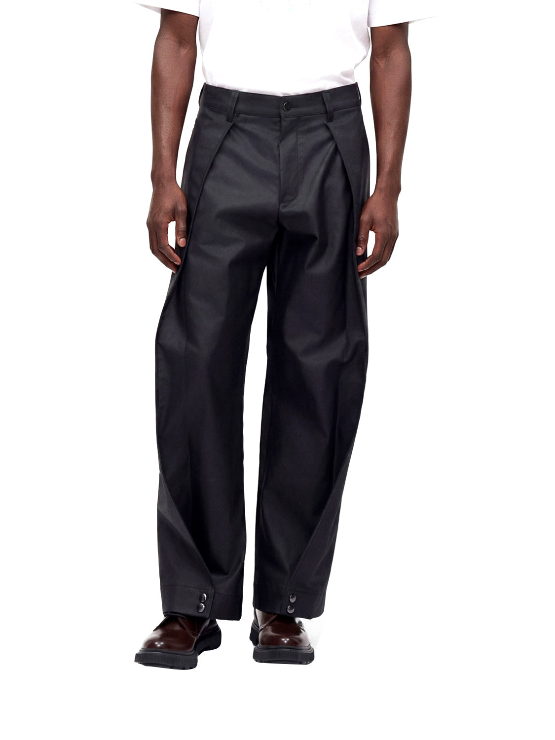 Rains Pantalone Unisex Heavy Woven Pants Wide Nero