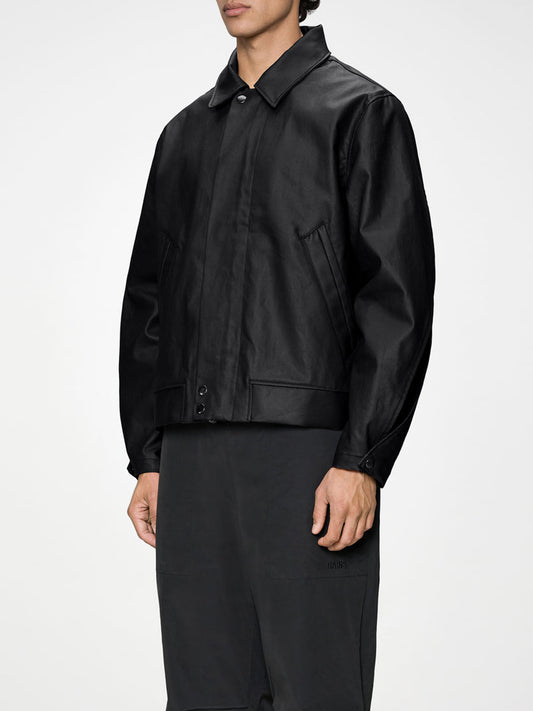 Rains Overshirt Unisex Heavy Woven Overshirt Nero