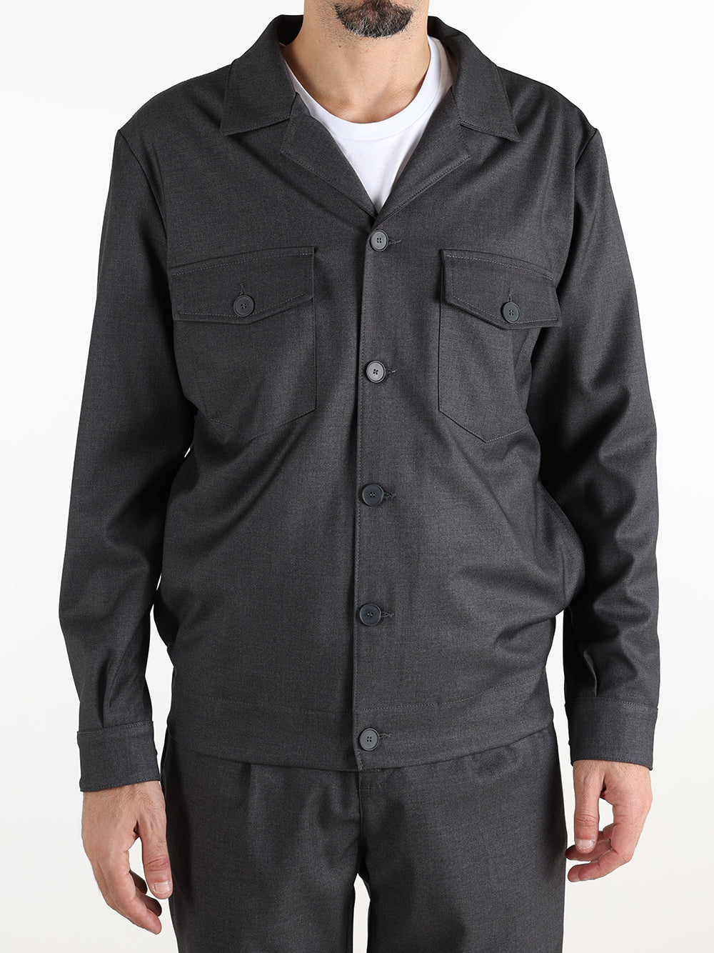 Savile Row Overshirt Uomo Antracite