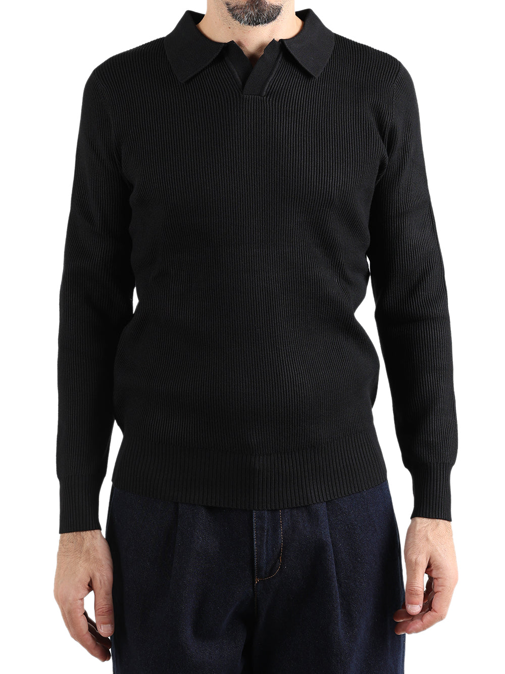 Savile Row Polo Uomo Nero