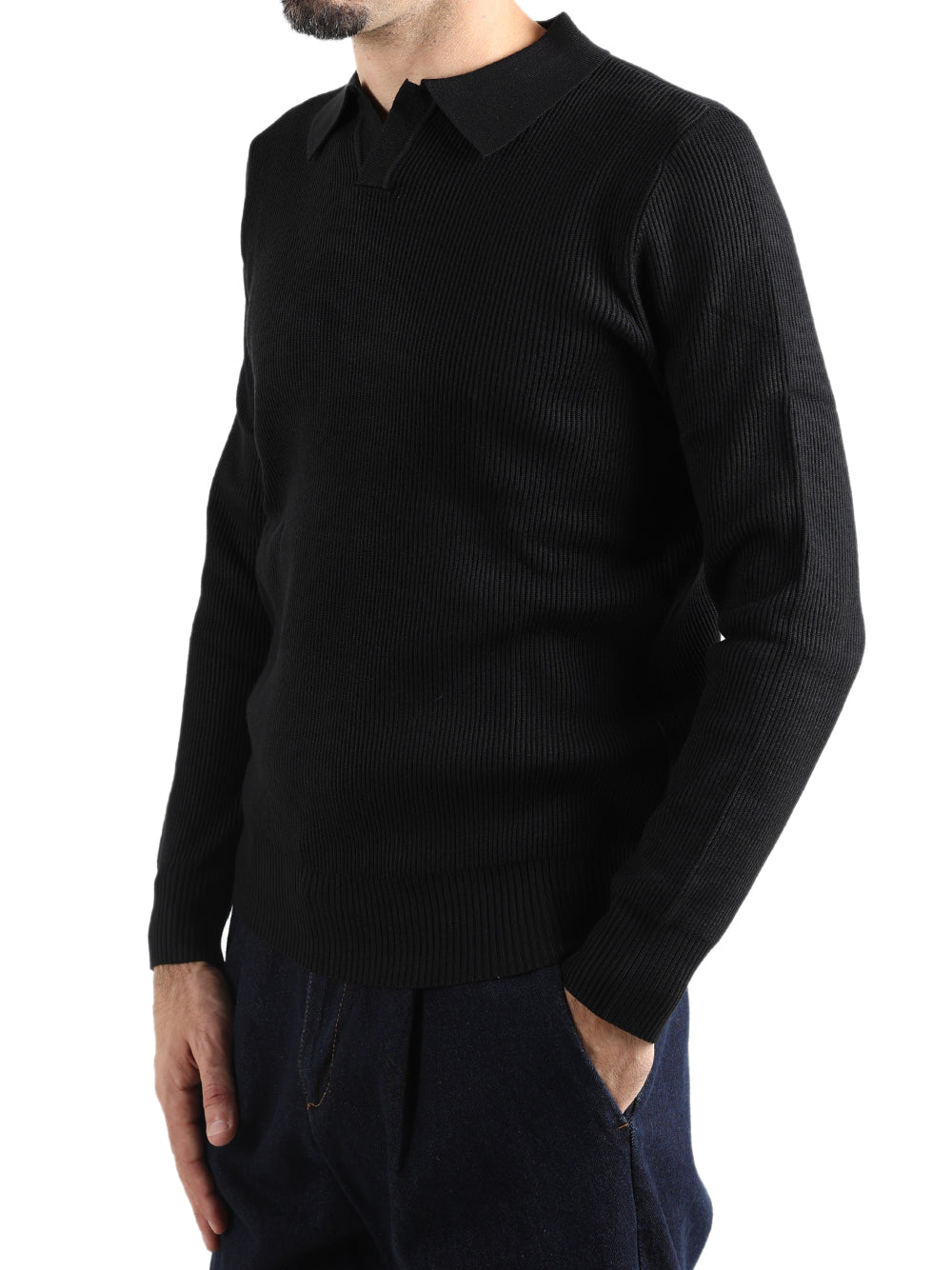 Savile Row Polo Uomo Nero