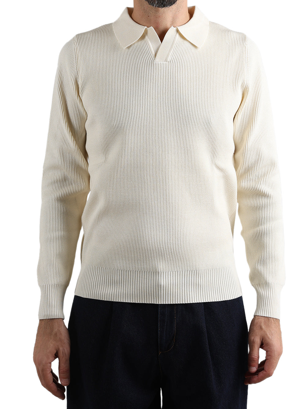 Savile Row Polo Uomo Panna