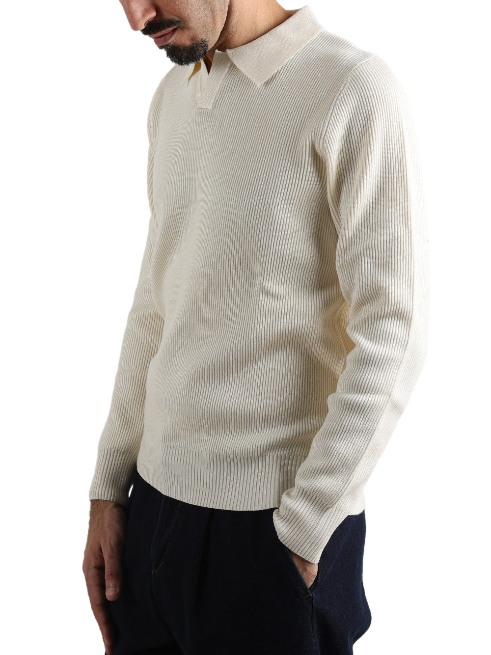 Savile Row Polo Uomo Panna