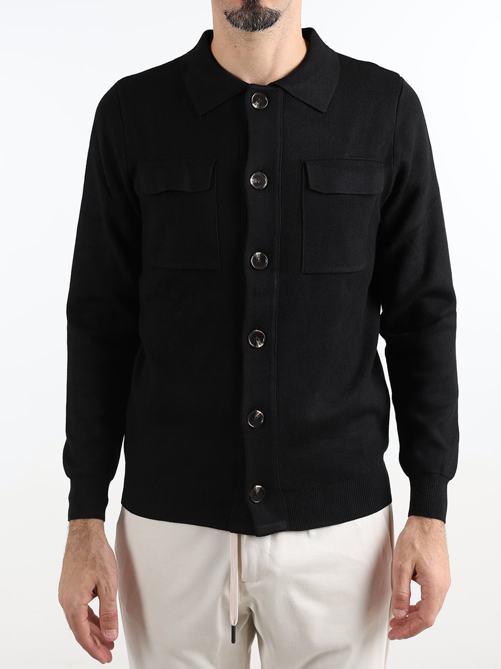 Savile Row Overshirt Uomo Nero