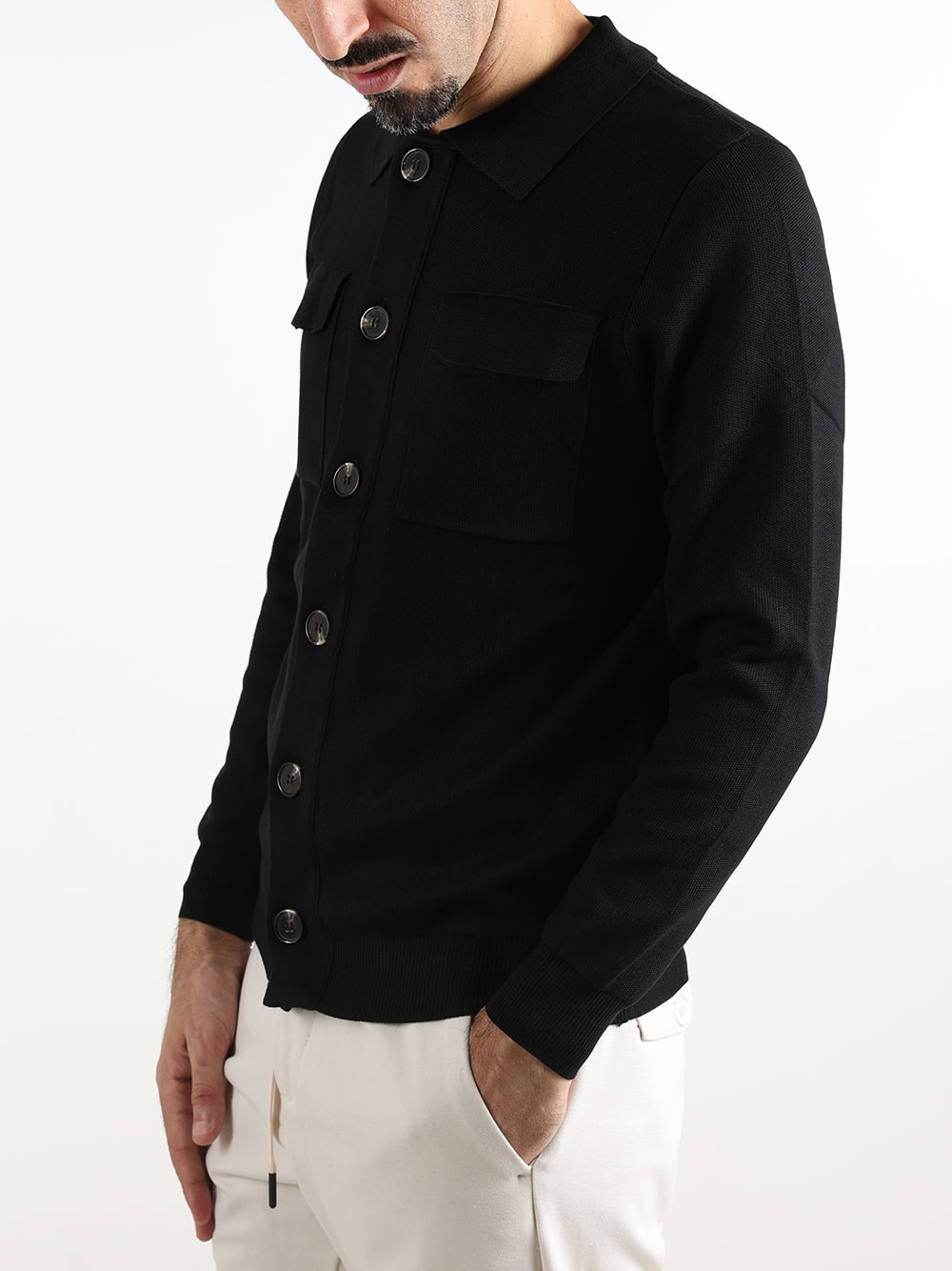 Savile Row Overshirt Uomo Nero