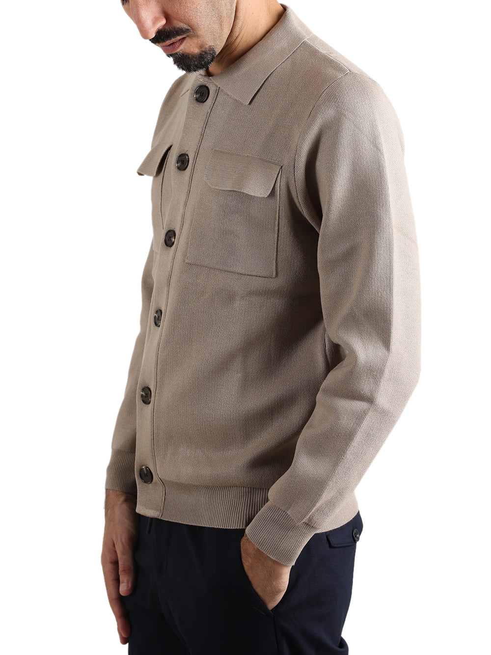 Savile Row Overshirt Uomo Tortora