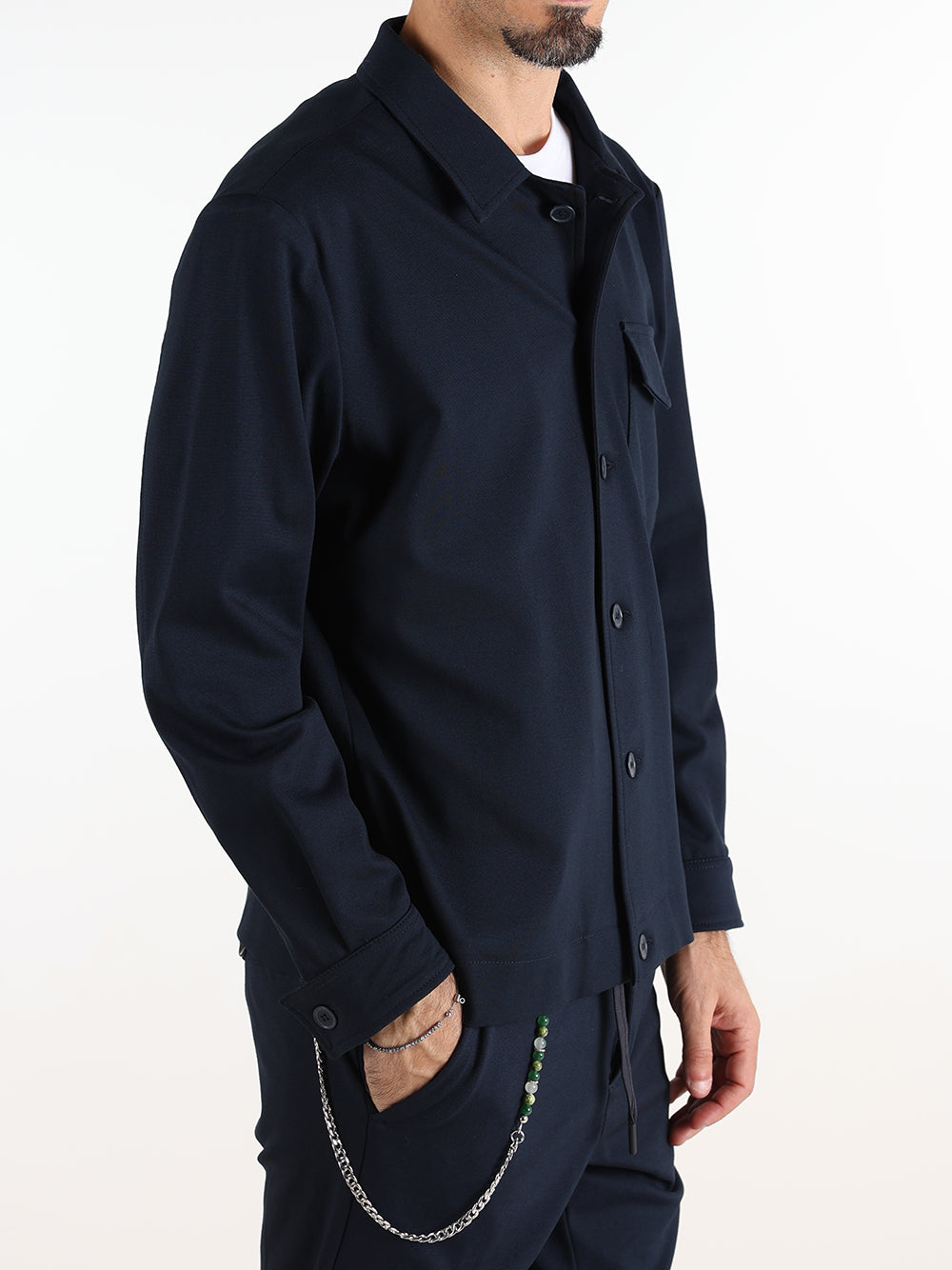 Savile Row Overshirt Uomo Blu