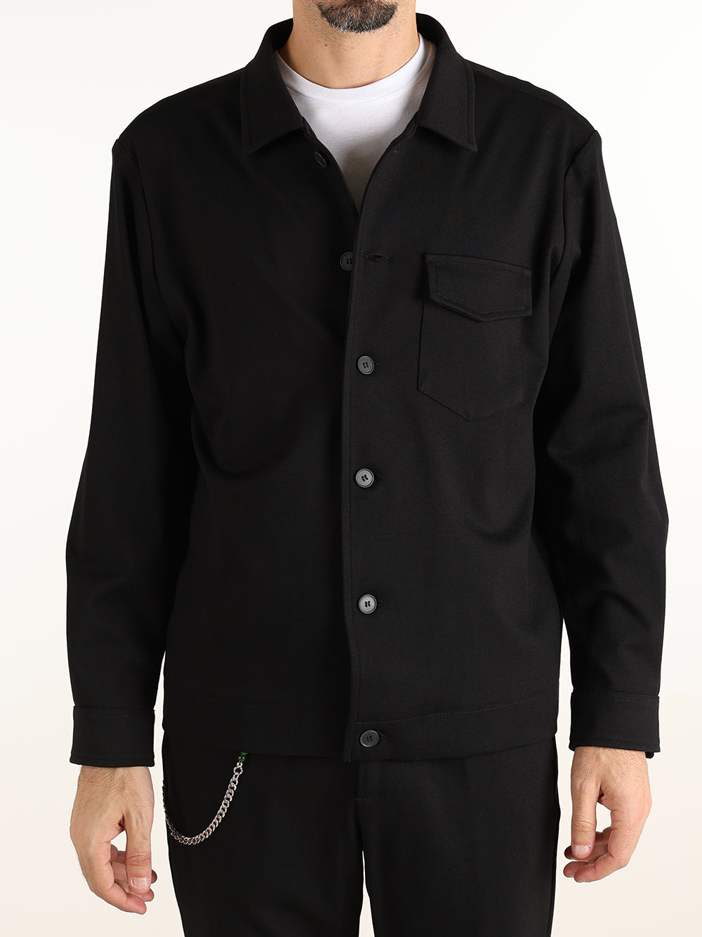 Savile Row Overshirt Uomo Nero