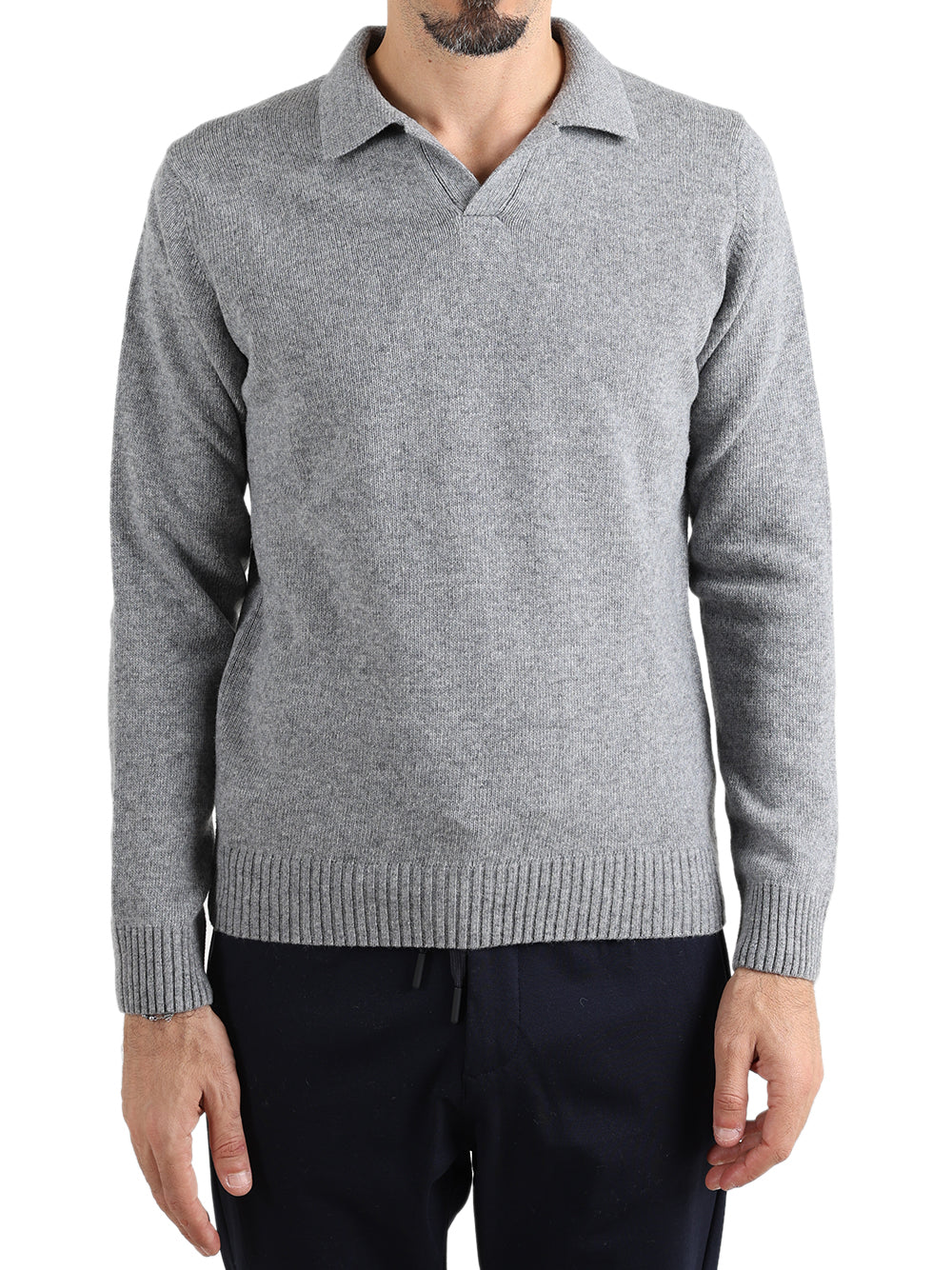 Savile Row Polo Uomo Grigio