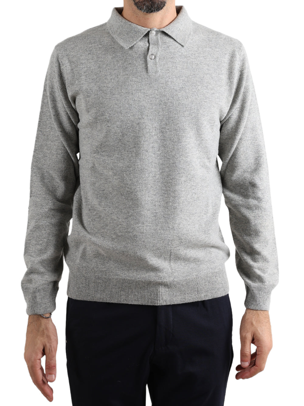 Savile Row Polo Uomo Grigio