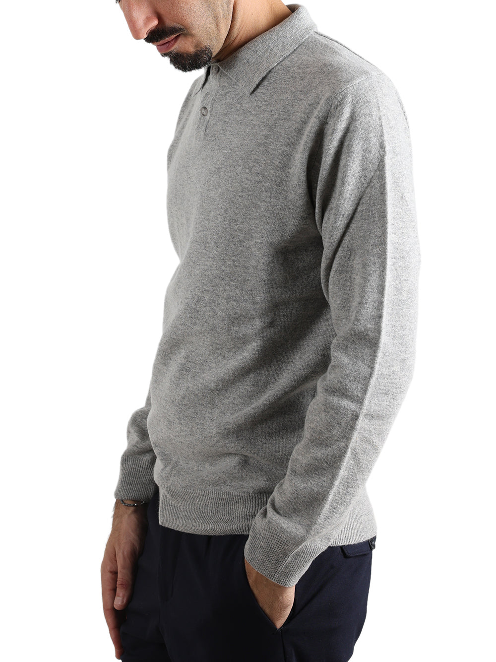 Savile Row Polo Uomo Grigio