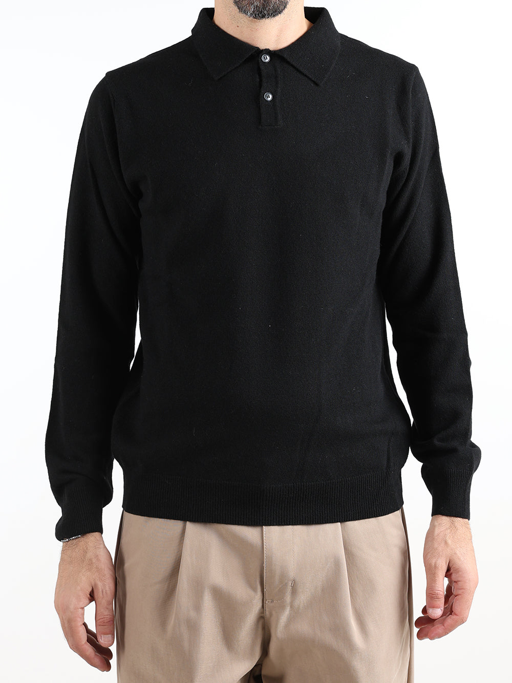 Savile Row Polo Uomo Nero