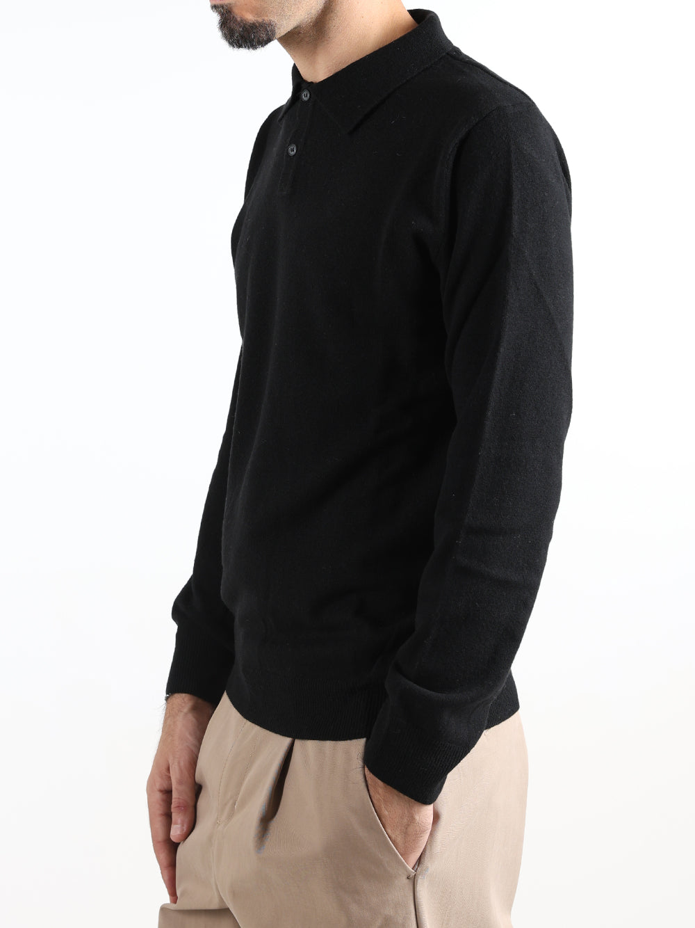 Savile Row Polo Uomo Nero