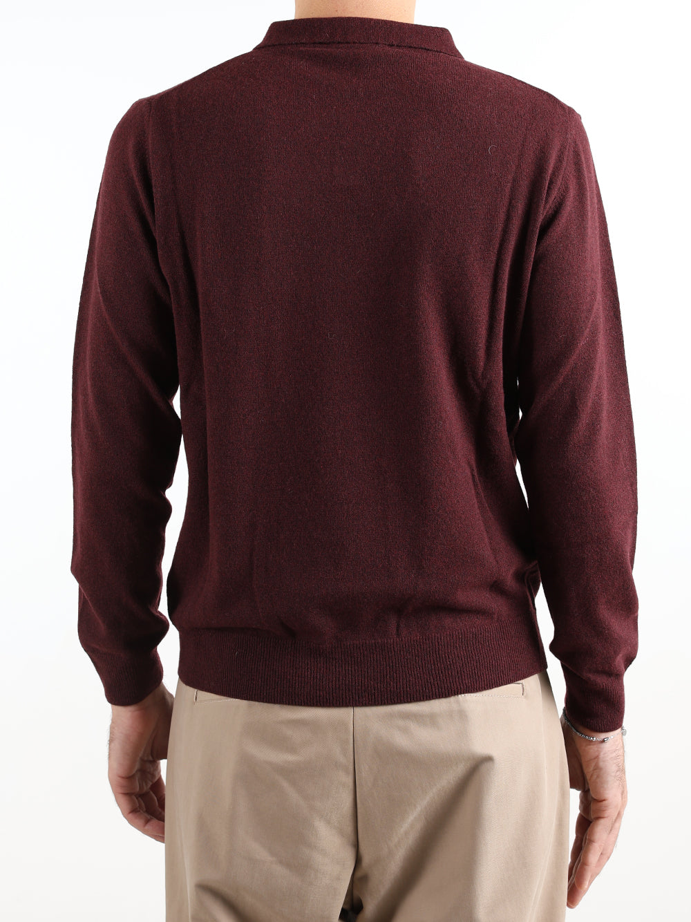 Savile Row Polo Uomo Bordeaux