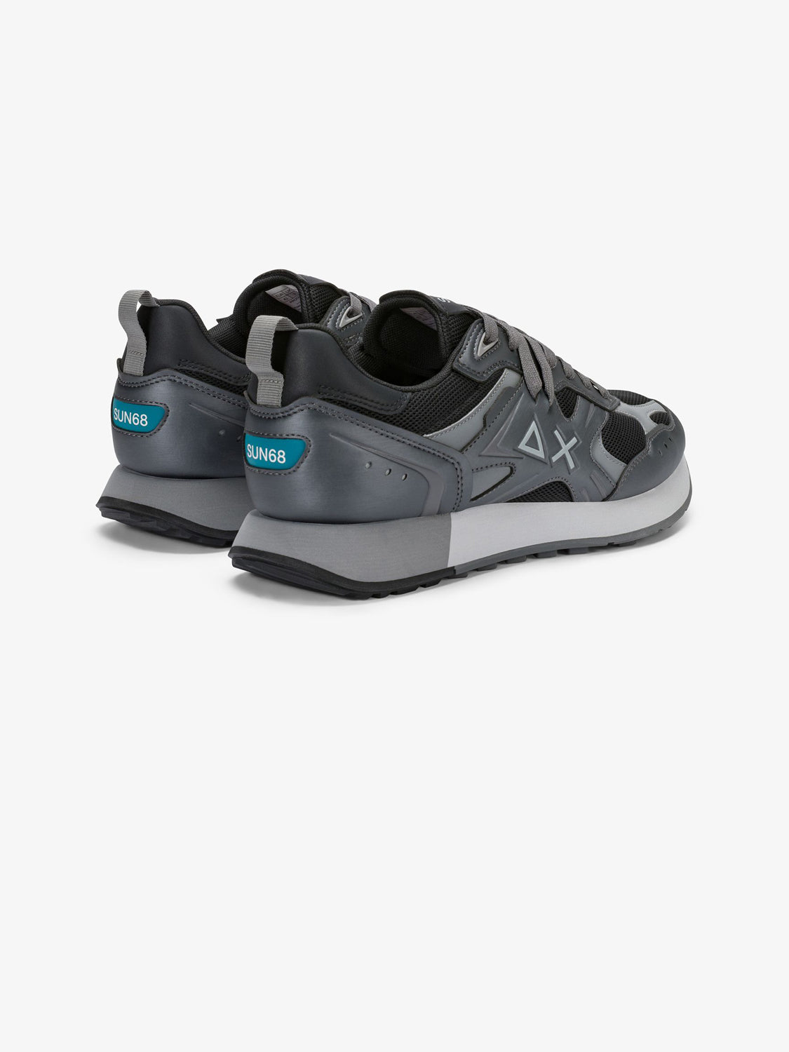 Sun68 Sneakers Uomo Jaki 2.0 Silver Mesh Nero