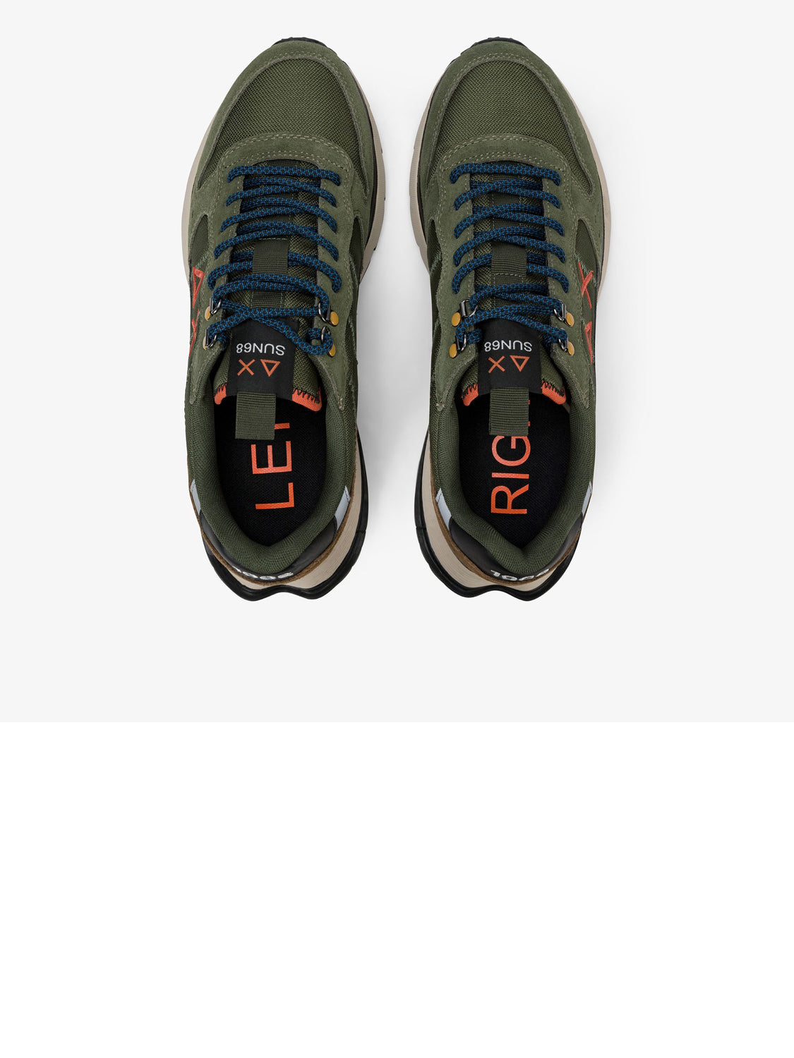 Sun68 Sneakers Uomo Fire & Camping Militare scuro