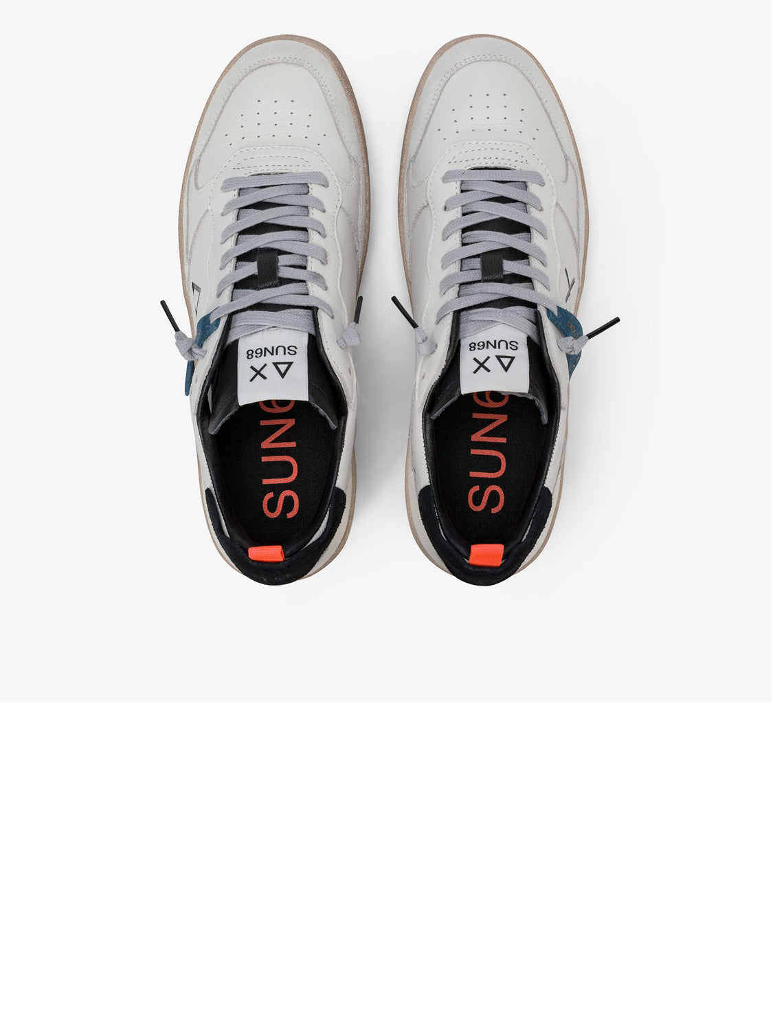 Sun68 Sneakers Uomo Urban Basket Bianco Panna