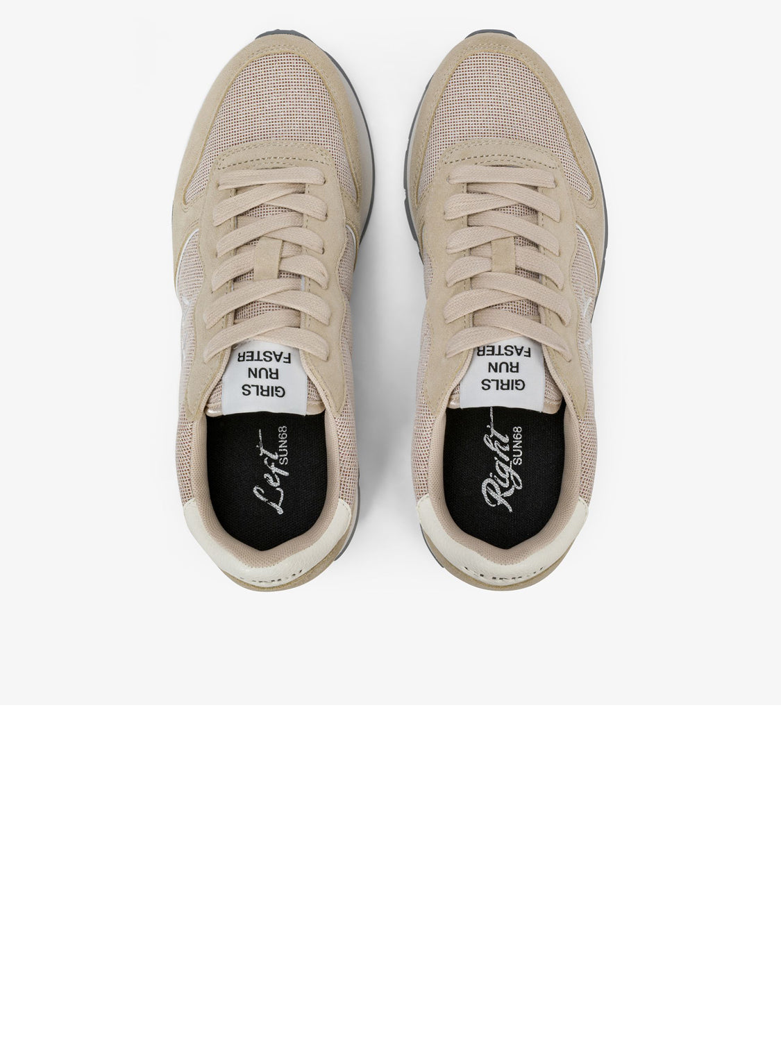 Sun68 Sneakers Donna Ally Glitter Textile Beige