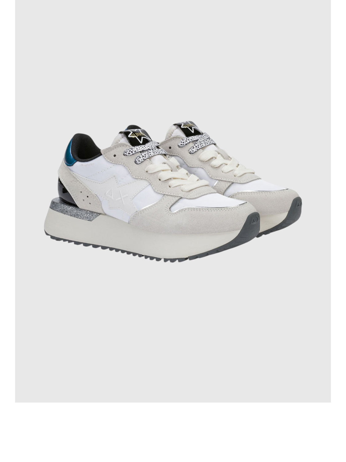 Sun68 Sneakers Donna Big Stargirl Mix Mat Bianco