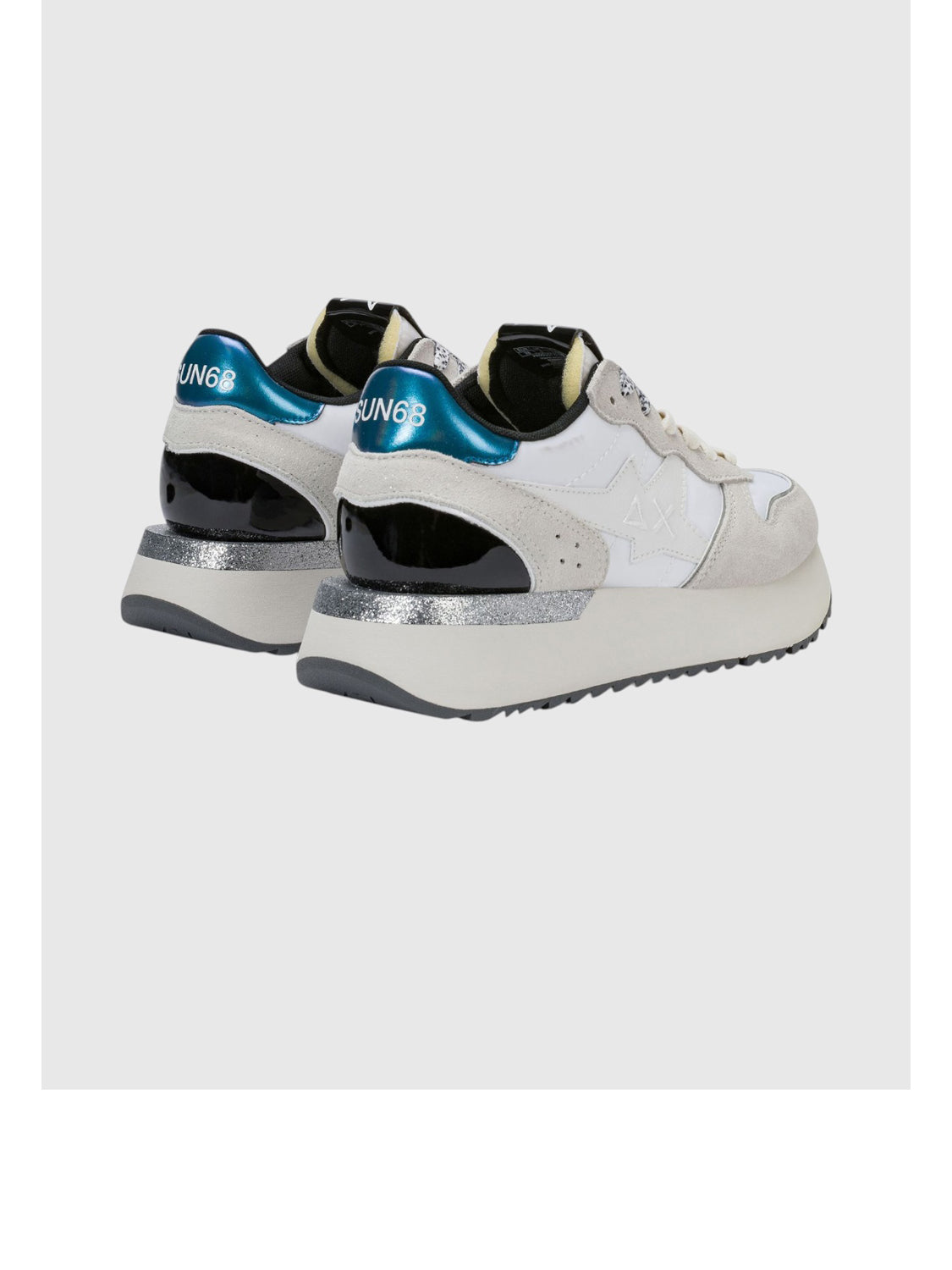 Sun68 Sneakers Donna Big Stargirl Mix Mat Bianco