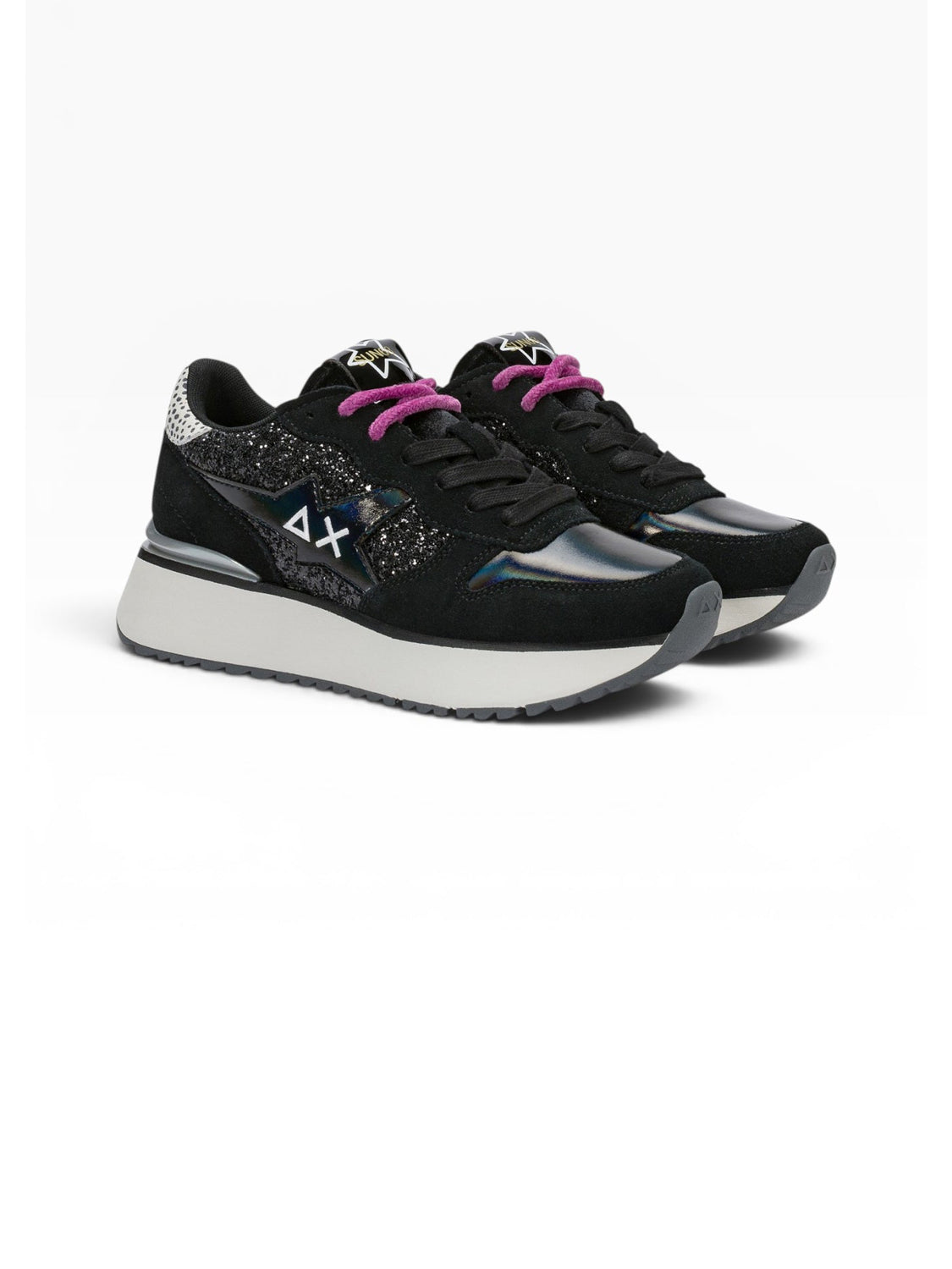 Sun68 Sneakers Donna Big Stargirl Glitter Nero