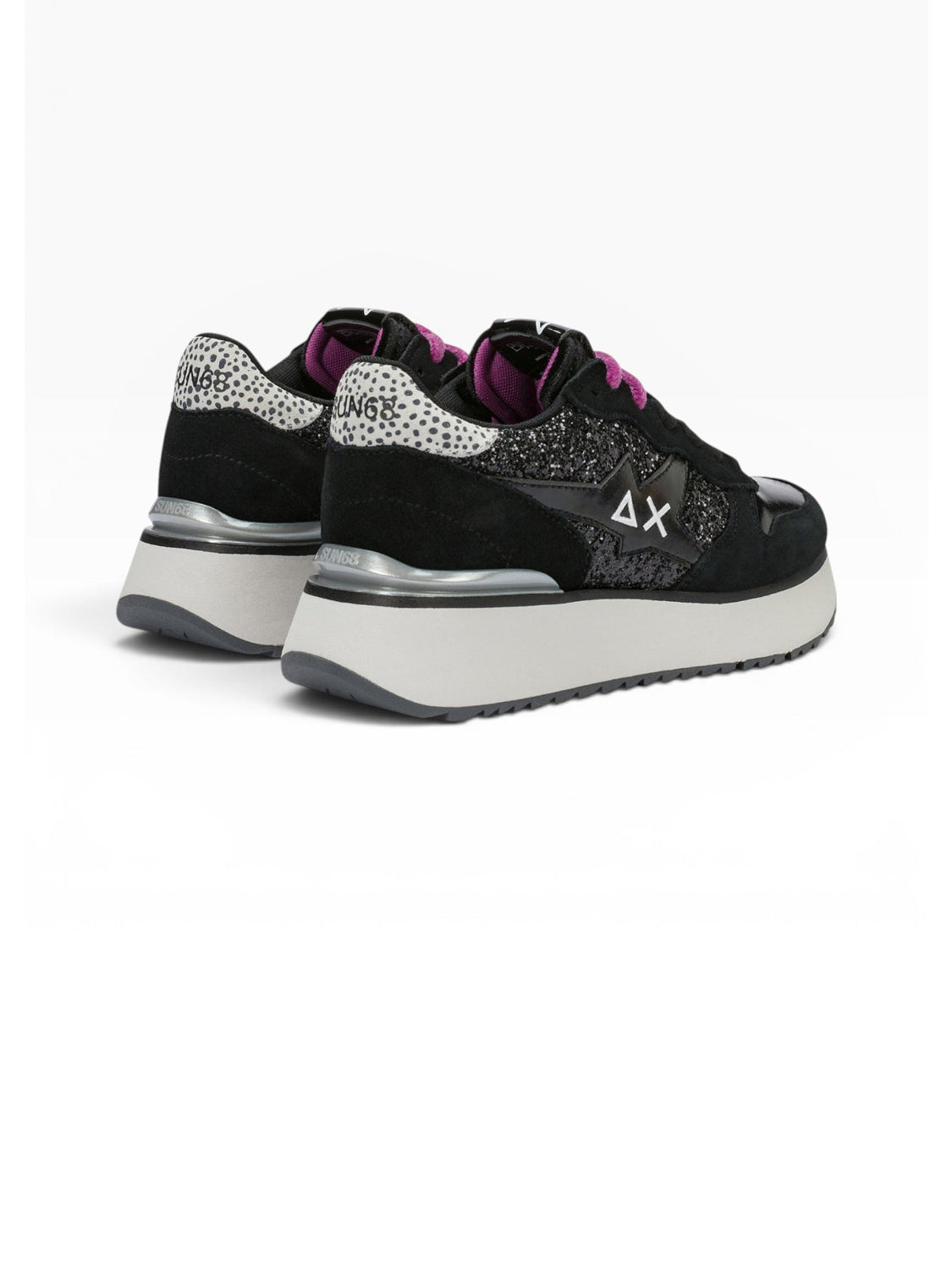 Sun68 Sneakers Donna Big Stargirl Glitter Nero