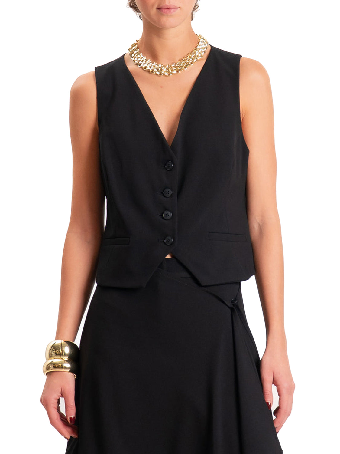 Tensione In Gilet Imbottito Donna Nero
