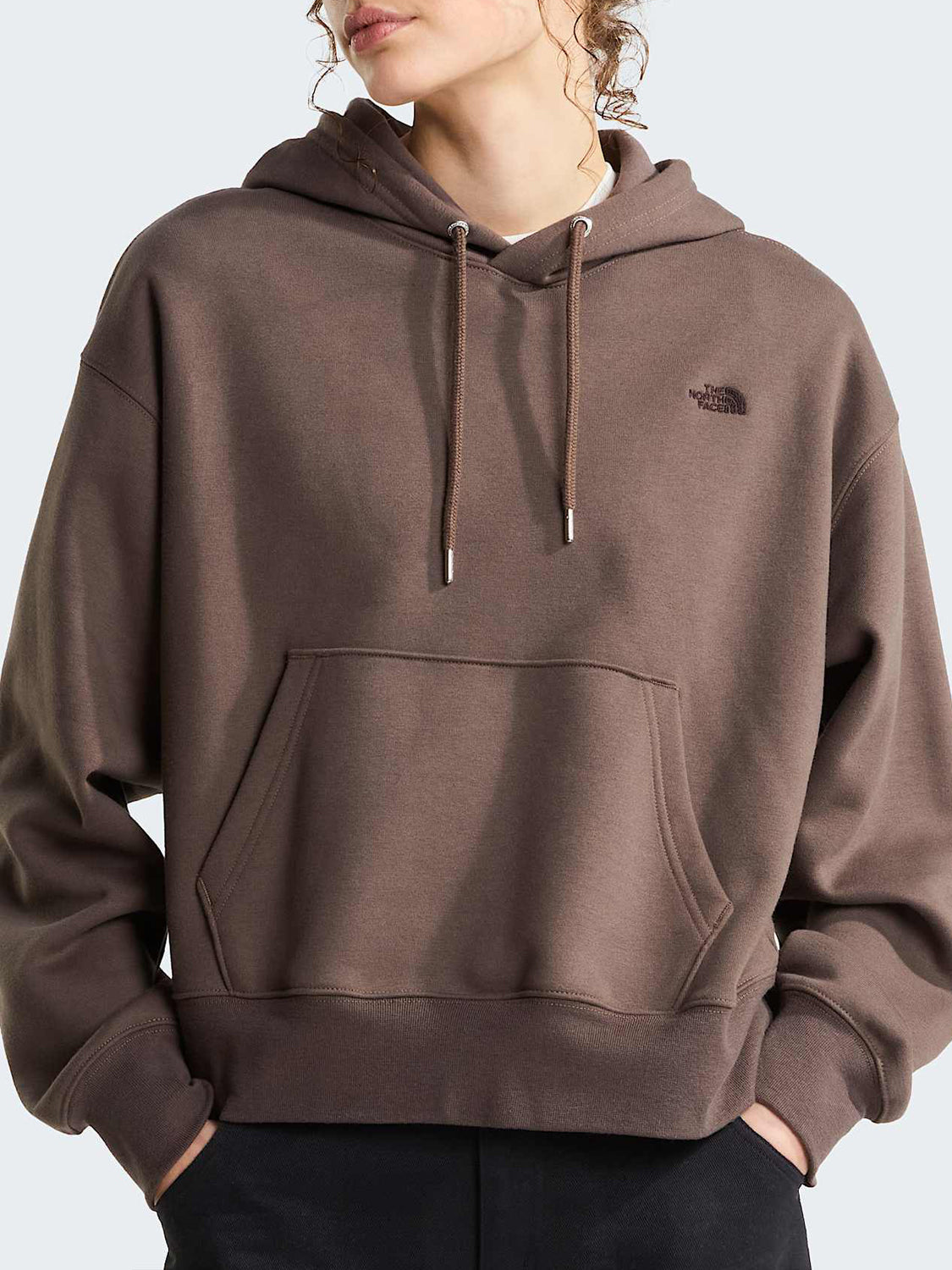 The North Face Felpa Cappuccio Donna Boxy Os Marrone