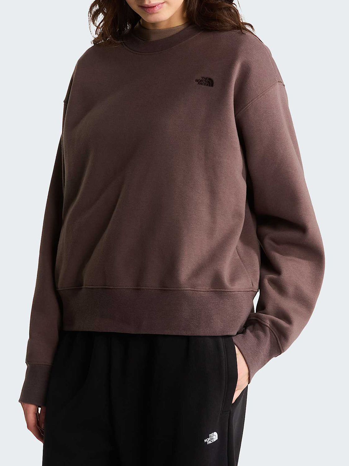 The North Face Felpa Girocollo Donna Ess Boxy Crew Marrone