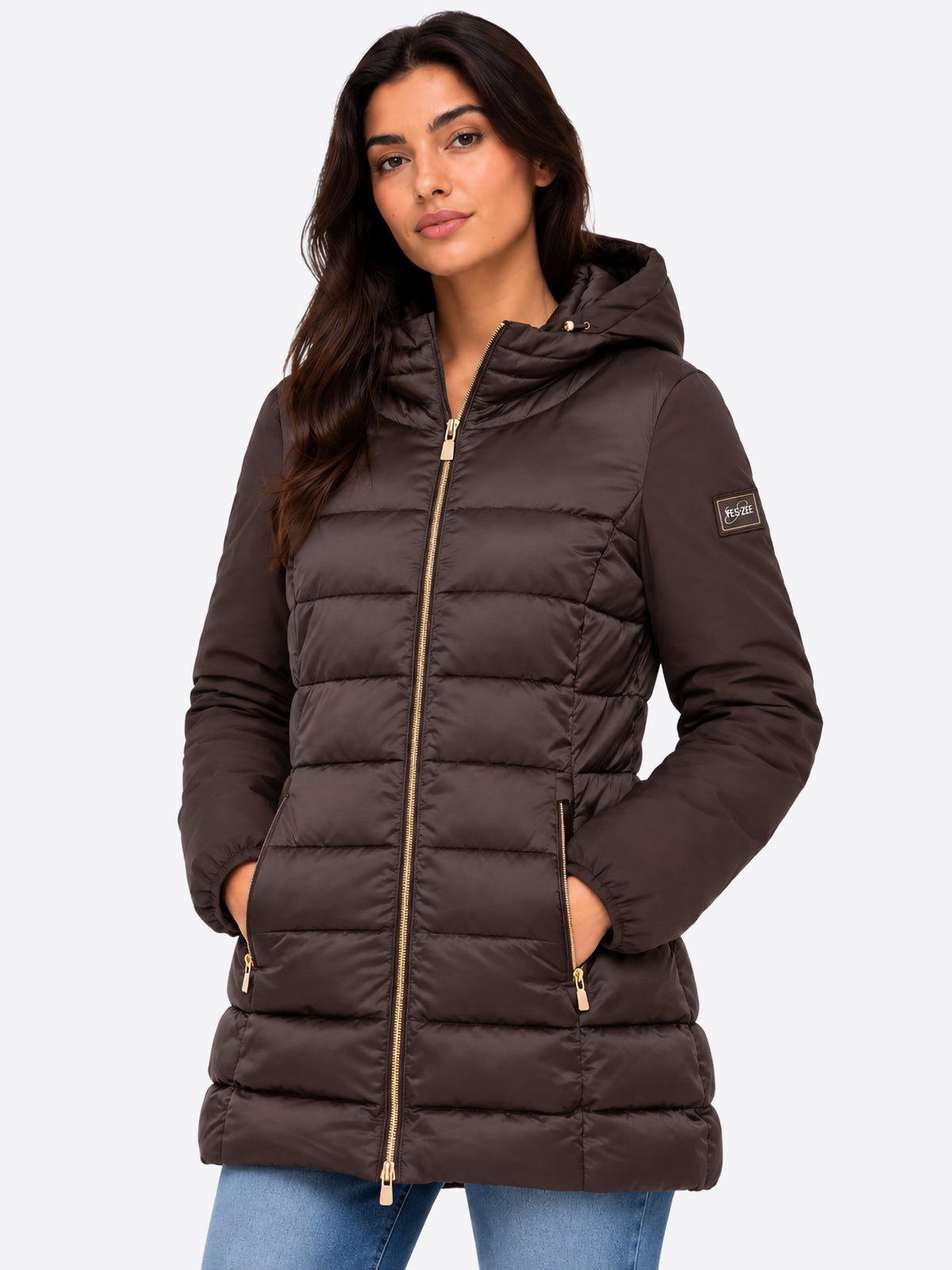 YES ZEE Cappotto Donna Moro