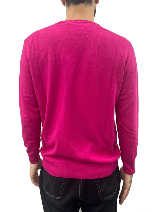 Pullover Uomo Girocollo Rosa