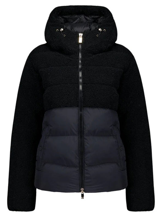 Piumino Donna Hybrid Teddy Jacket With Hoodie Nero