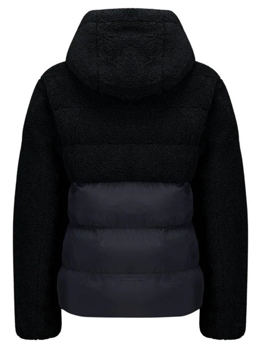 Piumino Donna Hybrid Teddy Jacket With Hoodie Nero