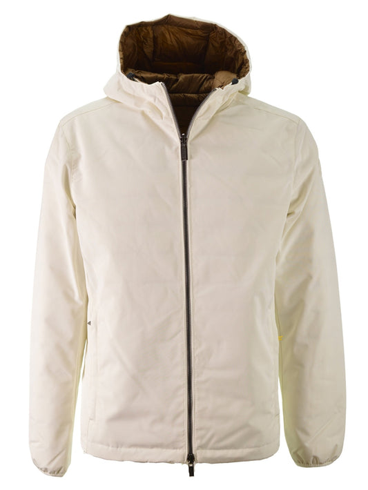 Piumino Uomo Light Down Hoody Reversible Bianco