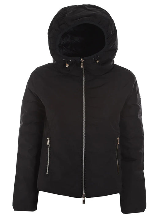 Piumino Donna Light Down Hoody Reversible Jkt Nero