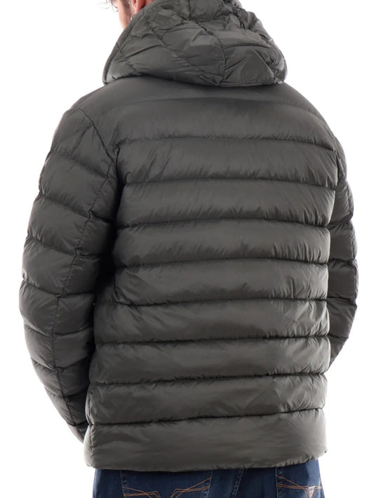 Piumino Uomo Real Down Jacket With Detac Hoody Verde