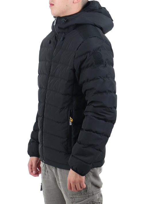 Piumino Uomo Real Down Hoody Jacket Nero