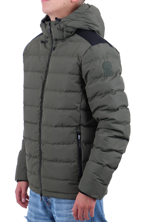 Piumino Uomo Real Down Hoody Jacket Verde