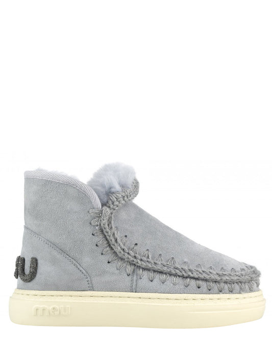 Stivaletti Donna Eskimo sneaker bold glitter logo Bianco