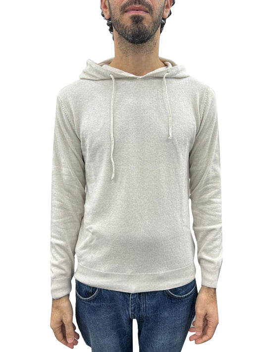 Maglia Uomo cappuccio Beige