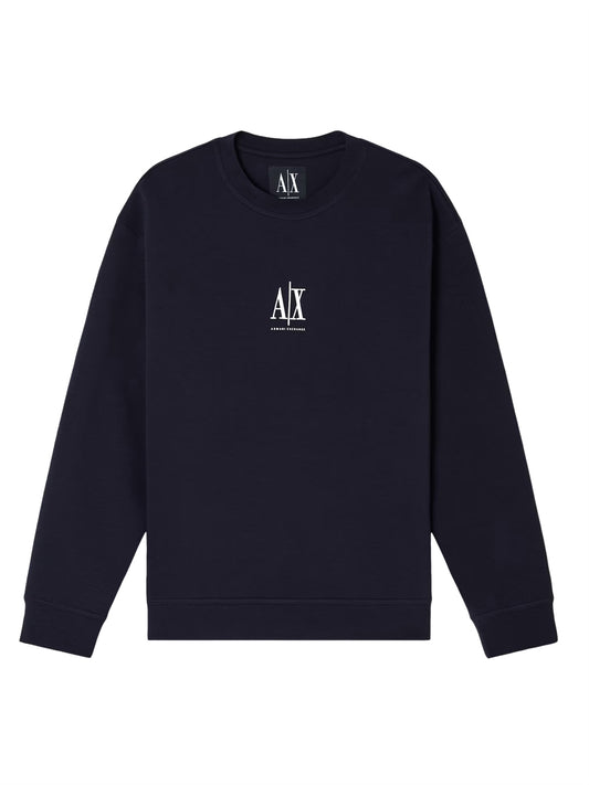 Felpa Girocollo Uomo Blu