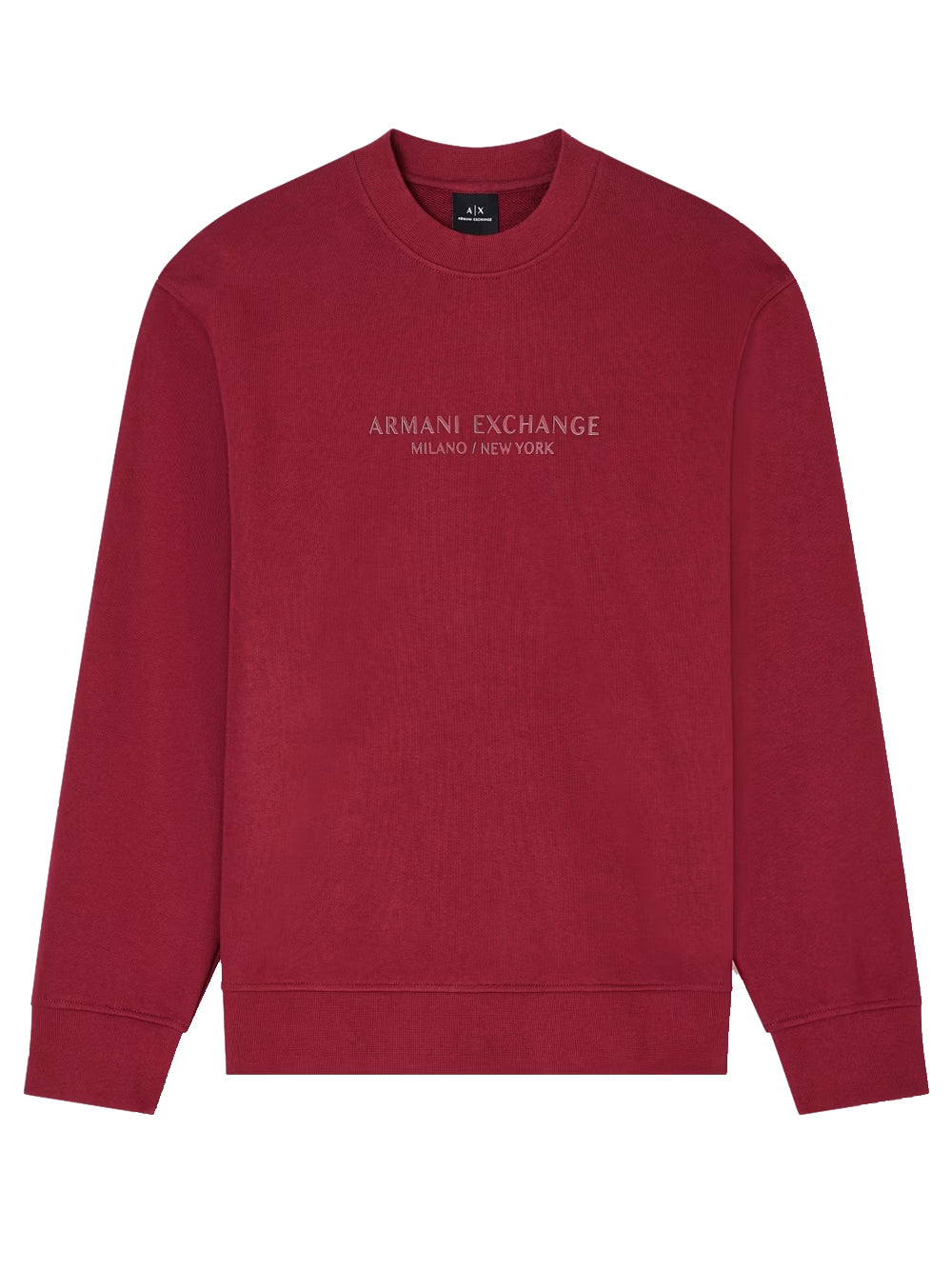 Felpa Girocollo Uomo Rosso