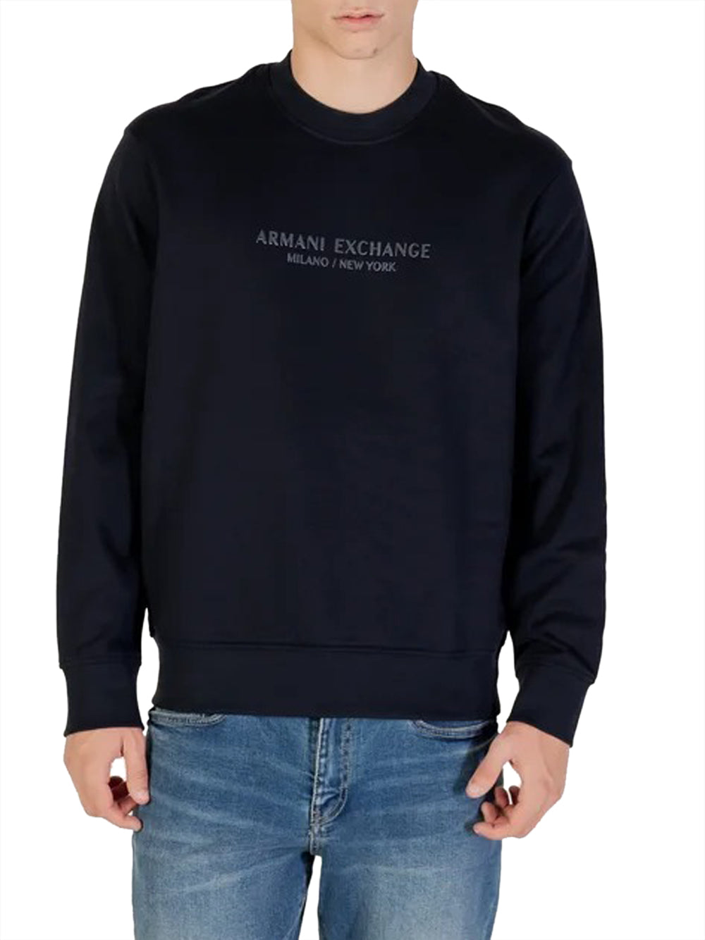 Felpa Girocollo Uomo Blu