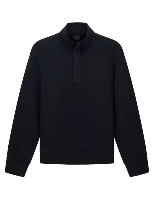 Felpa Collo Alto Uomo Nero
