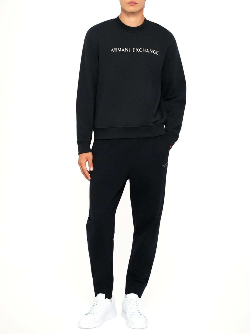 Armani Exchange Felpa Girocollo Uomo Navy scuro