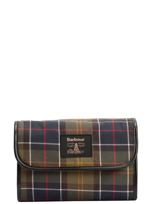 Beauty case Unisex Tartan Hanging Verde