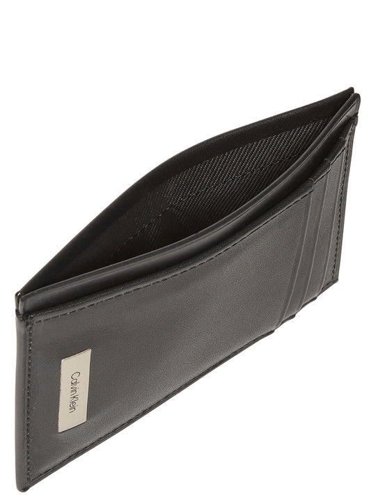 Portafoglio Uomo Plaque Card Case Nero